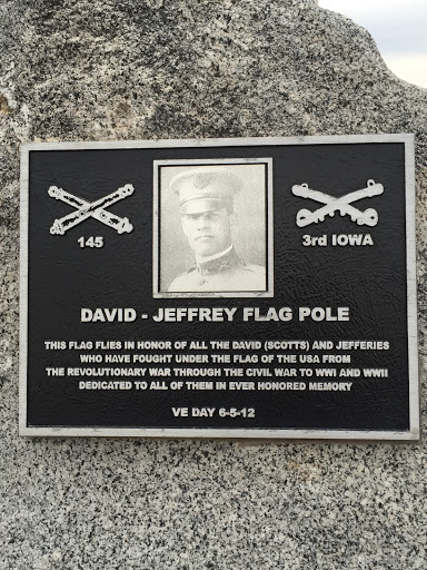 David - Jeffrey War Memorial Flag Pole 