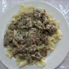 Seitan and Mushroom Stroganoff (Vegan)
