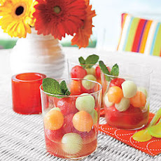 Melon Ball Salad with Lime Syrup