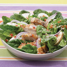 Spinach Salad With Grilled Chicken Thighs
