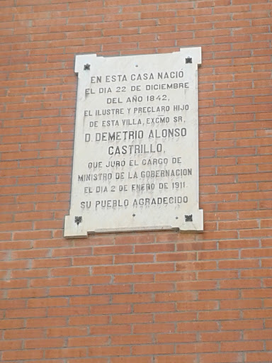 Homenaje A Demetrio Alonso Castrillo