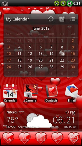 【免費個人化App】Valentine´s GO Launcher Theme-APP點子