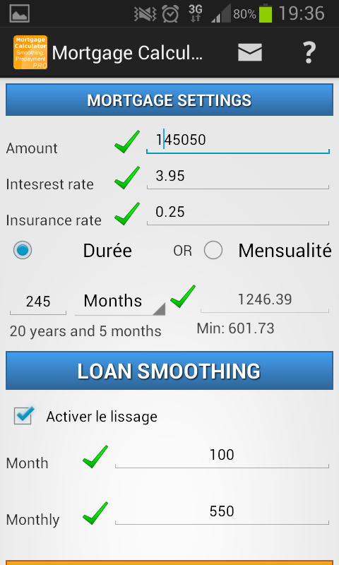 Android application Mortgage Calculator PRO screenshort
