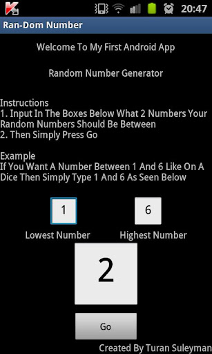 Random Number Generator