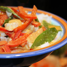 Nutty Red Chicken Stir Fry