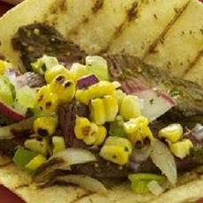 Spicy Steak and Corn Soft Tacos