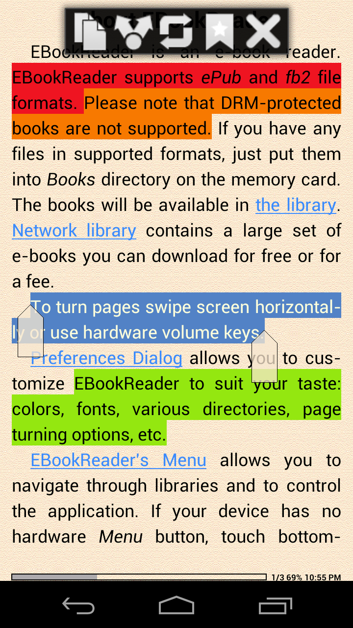 Android application EBook Reader &amp; EPUB Reader screenshort