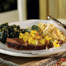 Sage-Crusted Leg of Lamb with Pineapple-Pecan Salsa