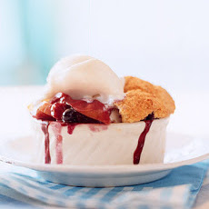 Peach and Blueberry Cobbler