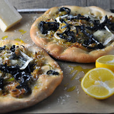 Black Trumpet, Leek, and Meyer Lemon Pizzettes