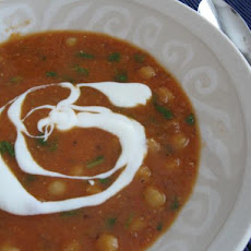 Red Lentil, Chickpea (Garbanzo) & Chili Soup