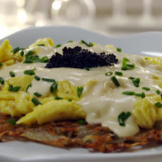 Crispy Potatoes with Cheesy Eggs