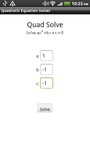 Quadratic Equation Solver