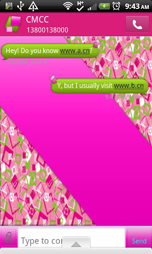 GO SMS THEME GirlyShapes