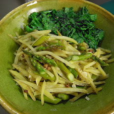 Ying's Szechuan Potato Chop with Asparagus