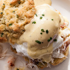Crab Benedict on Lemon-Chive Biscuits Recipe