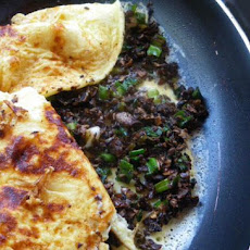 Green Onion and Mushroom Omelet