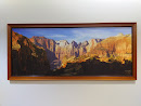 Panoramic Canyon View Printed On Canvas