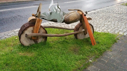 Motorcycle Wooden Sculpture