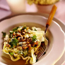 Escarole Hearts with Lemon Pumpkin Seed Vinaigrette