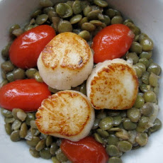 Sunday Supper: Seared Scallops with Lentils