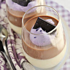 Layered Chocolate & Lavender-Vanilla Bean Panna Cotta