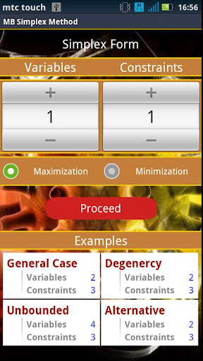 Simplex Method Solver