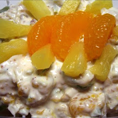 College Student's Brilliant Doctored Chicken Fruit Salad