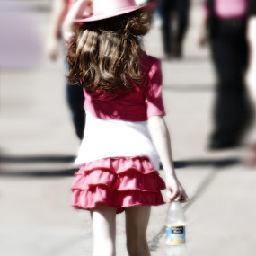 Girl in crowd  by Chuck Gant - Portrait & People Children ( girl, young )