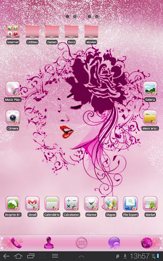 Pink Roses Theme for TABLETs