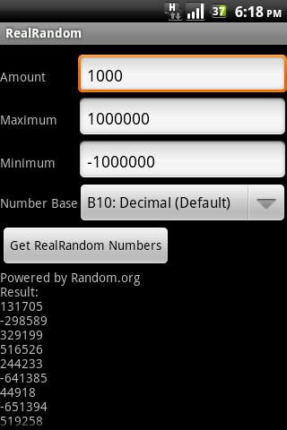 RealRandom Number Generator