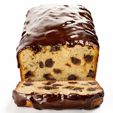 Banana Bread With Chocolate Chips and Chocolate Glaze