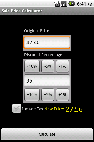 Sale Price Calculator