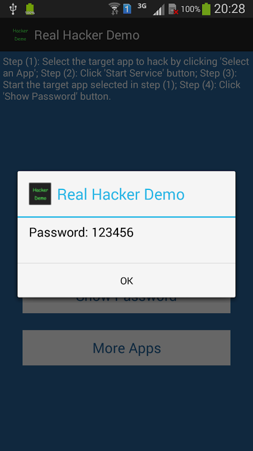 Real Hacker Demo — приложение на Android
