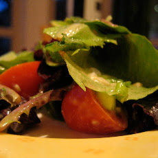 Dijon Anchovy Dressing over Baby Romaine....