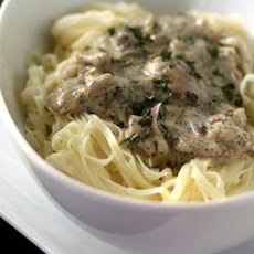 Fettucine in Creamy Mushroom and Sage Sauce