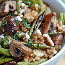 Roasted Mushroom and Green Bean Farro Salad