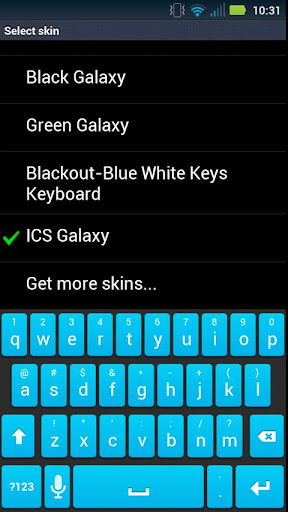 Galaxy ICS Keyboard Skin