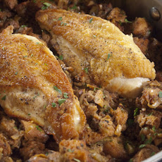 Baked Chicken with Ciabatta Dressing