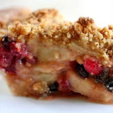 Apple Cranberry Currant Crumble Pie
