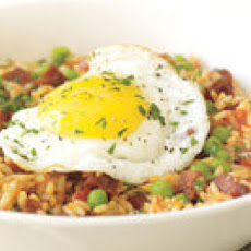 Sunny-Side Sausage Fried Rice