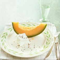 Cantaloupe Wedges with Feta Cheese