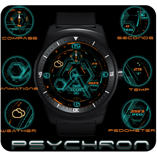 Psychron Android износ часы