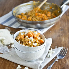 Sweet Potato and Gorgonzola Farro Risotto