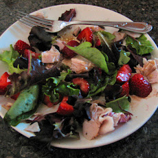 Mixed Greens Salad with Smoked Trout, Pistachios, and Cranberries