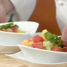 Macerated Honeydew, Cantaloupe and Watermelon with Iced Pineapple Wine