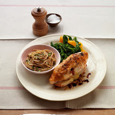 Chicken Breasts Stuffed with Cheese, Tomato, and Basil