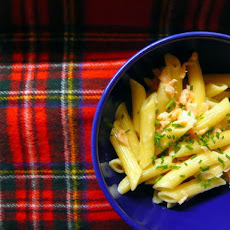 Penne with Smoked Salmon and Whisky Cream Sauce