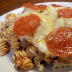 Spiral Pepperoni Pizza Bake