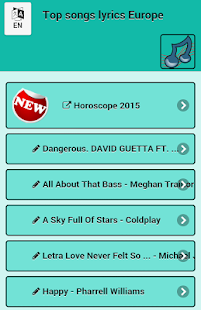 How to download Top songs lyrics Europe lastet apk for pc